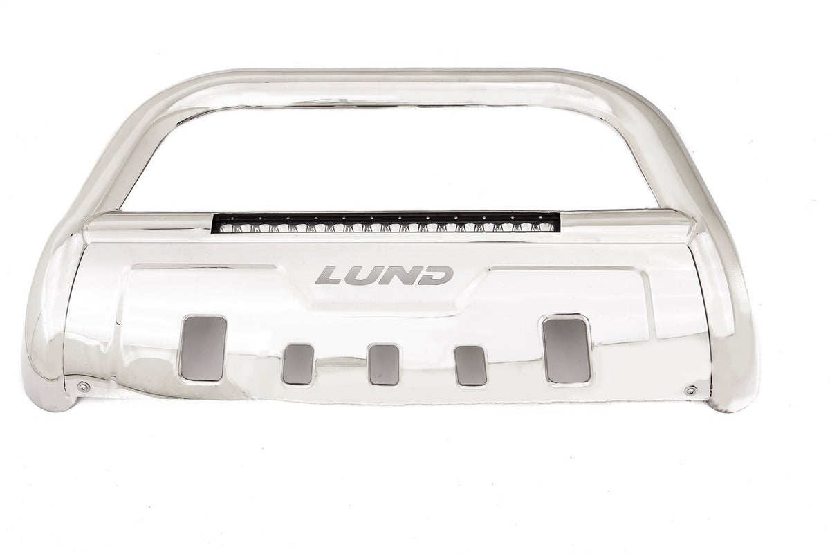LUND 47021216 Bull Bar with Light and Wiring Stainless Steel BULL BAR W-LIGHT and WIRING-SS