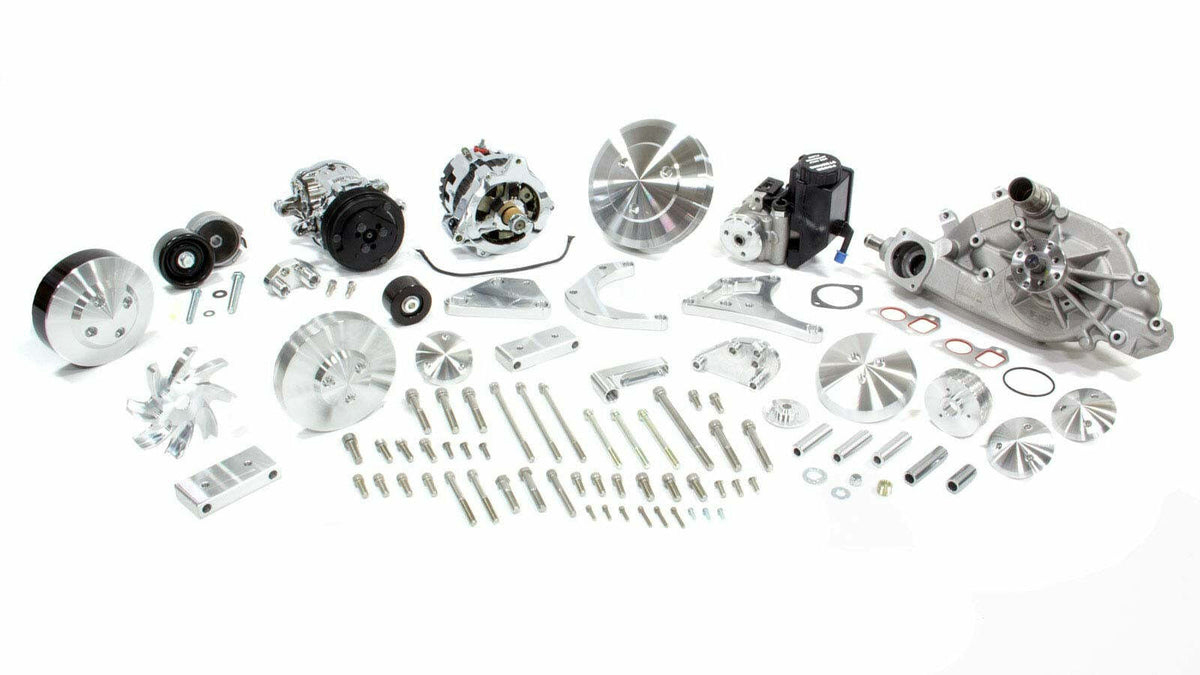 MARCH PERFORMANCE,20035,LS Engine Pro Track Pulley System With A/C