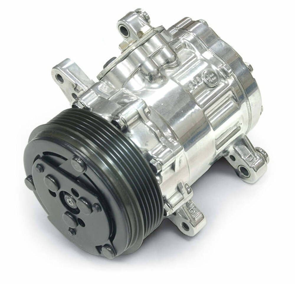 MARCH PERFORMANCE,P412,Sanden Style Chrome AC Compressor