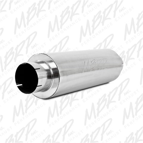 MBRP Exhaust M2220A Quiet Tone Muffler; 5in. In/Out; 8in. Dia. Body; 31in. Overall; AL