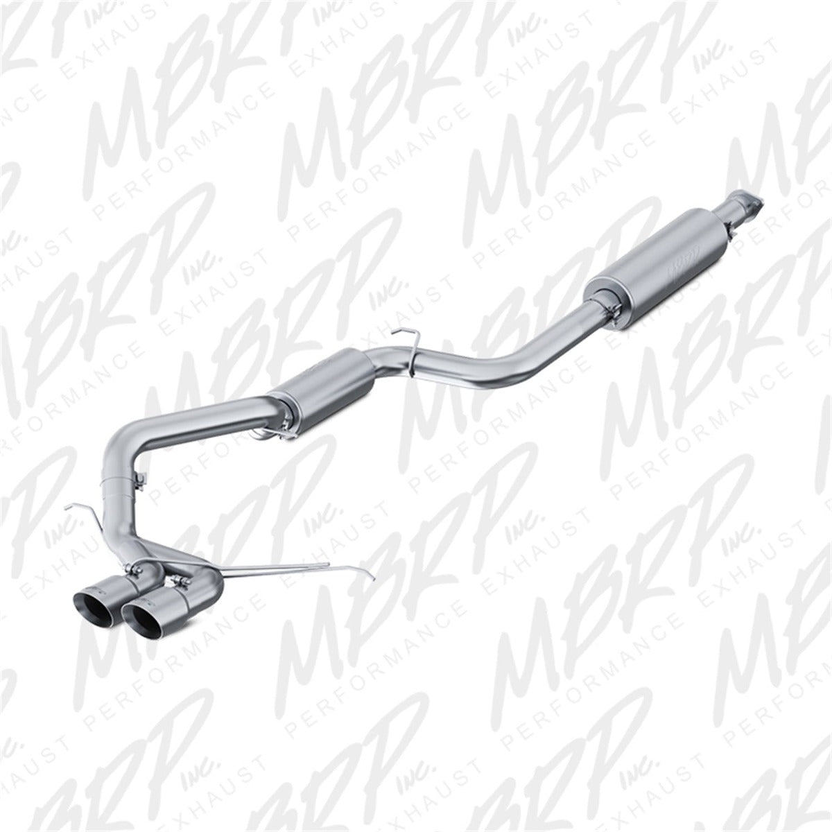 MBRP Exhaust S4200AL 3in. Cat Back; Dual Center Outlet; AL
