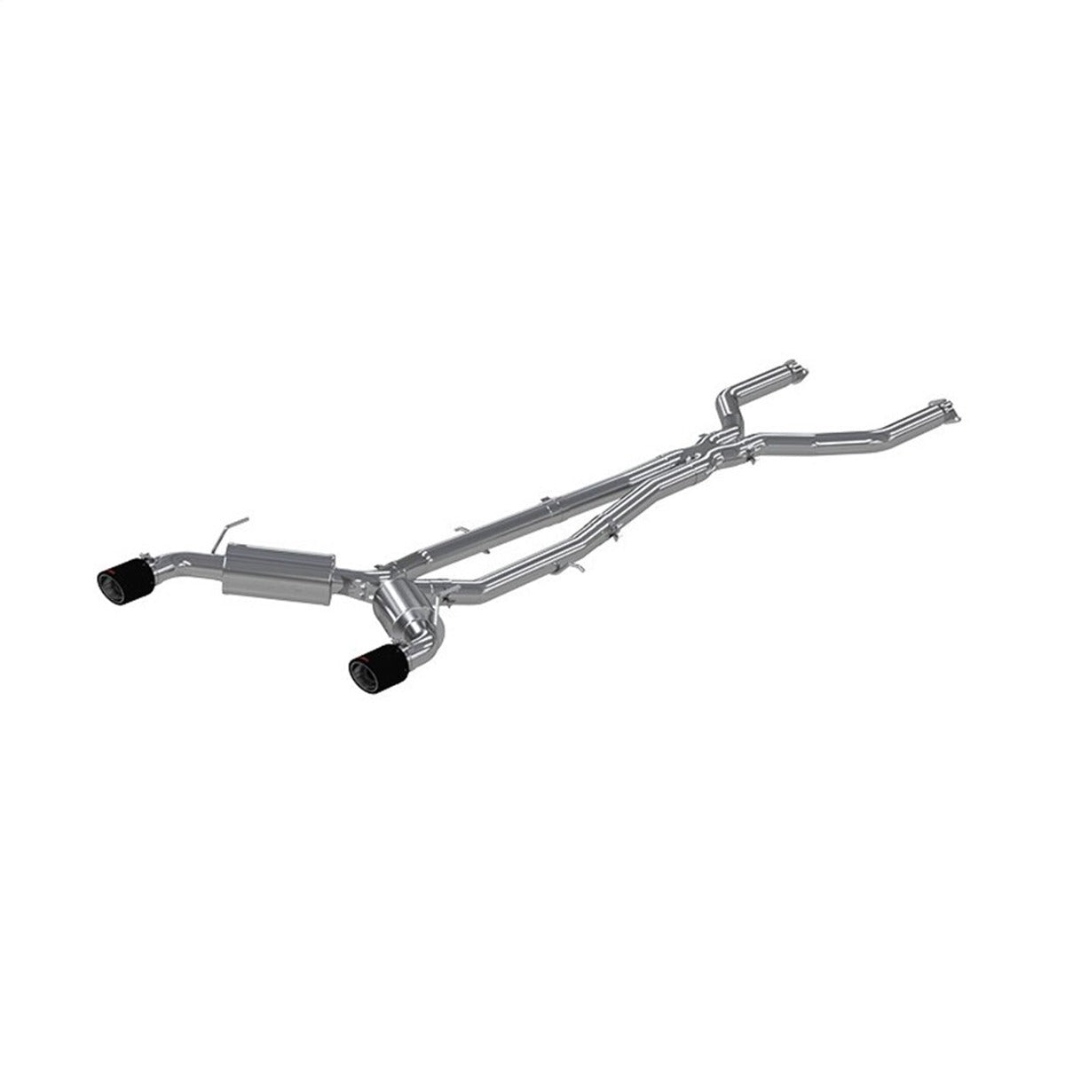 MBRP Exhaust S44003CF 3in. Cat Back; Dual Rear; T304 with Carbon Fiber Tips