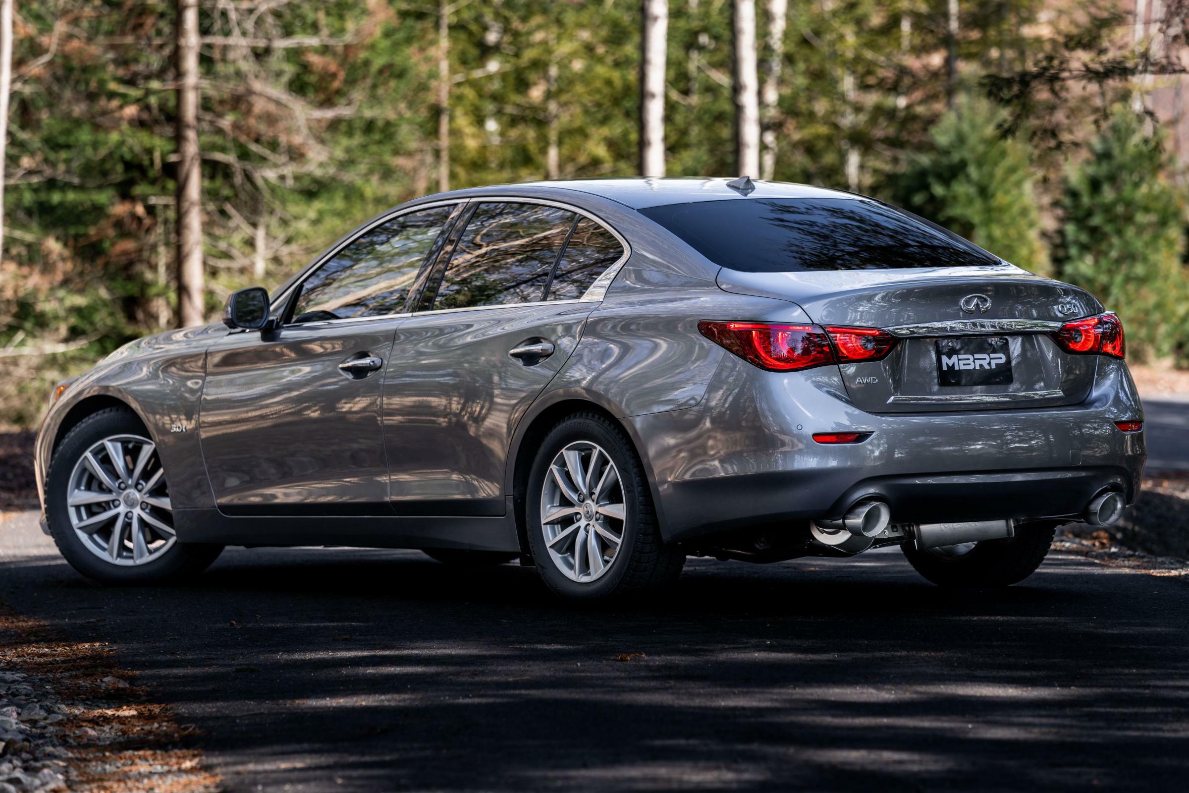 MBRP Exhaust 2016-2023 Infiniti Q50 3.0L 3 Inch Cat-Back Dual Split Rear Exit Tour Version T304 Stainless Steel MBRP S4405304