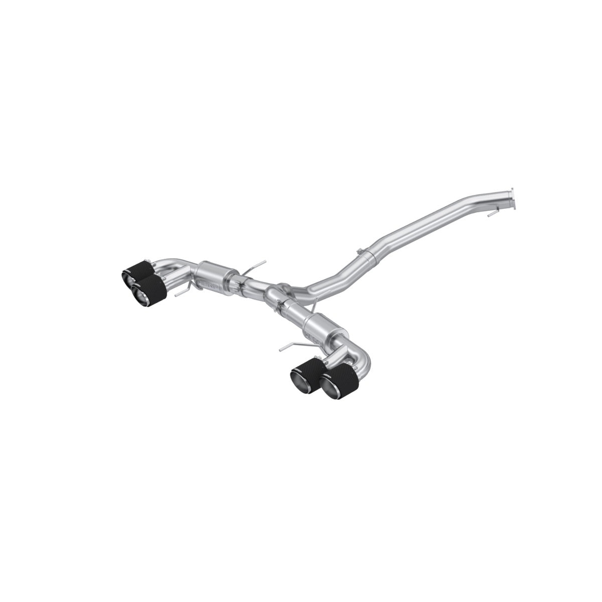 MBRP Exhaust T304 Stainless Steel 3.5" Cat-Back Dual Split Rear Quad Outlet with Carbon Fiber Tips PN. S44073CF