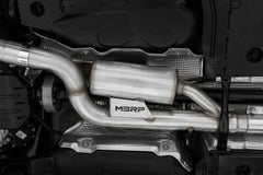 MBRP Exhaust 2022-Up Volkswagen Golf R MK8 T304 Stainless Steel 3 Inch Cat-Back 2.5 Inch Quad Rear Exit with Carbon Fiber Tips Active Exhaust MBRP S46133CF
