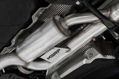 MBRP Exhaust 2022-Up Volkswagen Golf R MK8 T304 Stainless Steel 3 Inch Cat-Back 2.5 Inch Quad Rear Exit with Carbon Fiber Tips Active Exhaust MBRP S46133CF