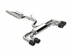 MBRP Exhaust 2022-Up Volkswagen Golf R MK8 T304 Stainless Steel 3 Inch Cat-Back 2.5 Inch Quad Rear Exit with Carbon Fiber Tips Active Exhaust MBRP S46133CF