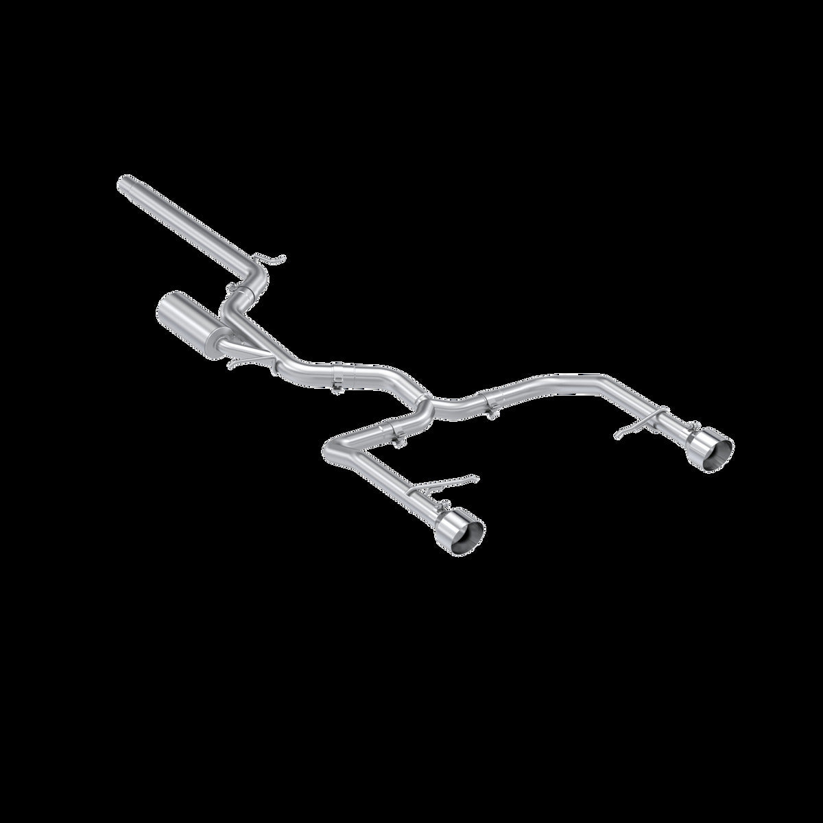 MBRP Exhaust 2022-Up Volkswagen Jetta GLI 2.0 TSI T304 Stainless Steel 3 Inch Cat-Back 2.5 Inch Dual Split Rear Street Profile MBRP S4615304