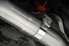 MBRP Exhaust T304 Stainless Steel 3" Cat-Back 2.5" Dual Split Rear Factory Through Bumper with Carbon Fiber Tips PN. S46183CF