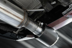 MBRP Exhaust T304 Stainless Steel 3" Cat-Back 2.5" Dual Split Rear Factory Through Bumper with Carbon Fiber Tips PN. S46183CF