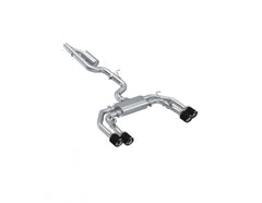 MBRP Exhaust T304 Stainless Steel 3" Cat-Back 2.5" Quad Split Rear With Carbon Fiber Tips Active PN. S46193CF