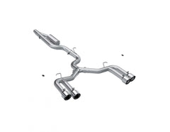 MBRP Exhaust T304 Stainless Steel 3" Cat-Back Quad Split Rear Valve Delete PN. S4620304