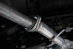 MBRP Exhaust T304 Stainless Steel 3" Axle-Back Single Rear Exit with Dual Outlet Carbon Fiber Tip PN. S47123CF