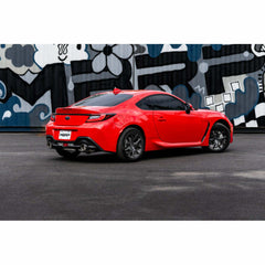 MBRP Exhaust 13-23 Subaru BRZ 17-23 Toyota GR86 and 13-16 Scion FR-S T304 3 Inch Cat-Back Dual Split Rear Side Exit with Carbon Fiber Tips MBRP S48043CF