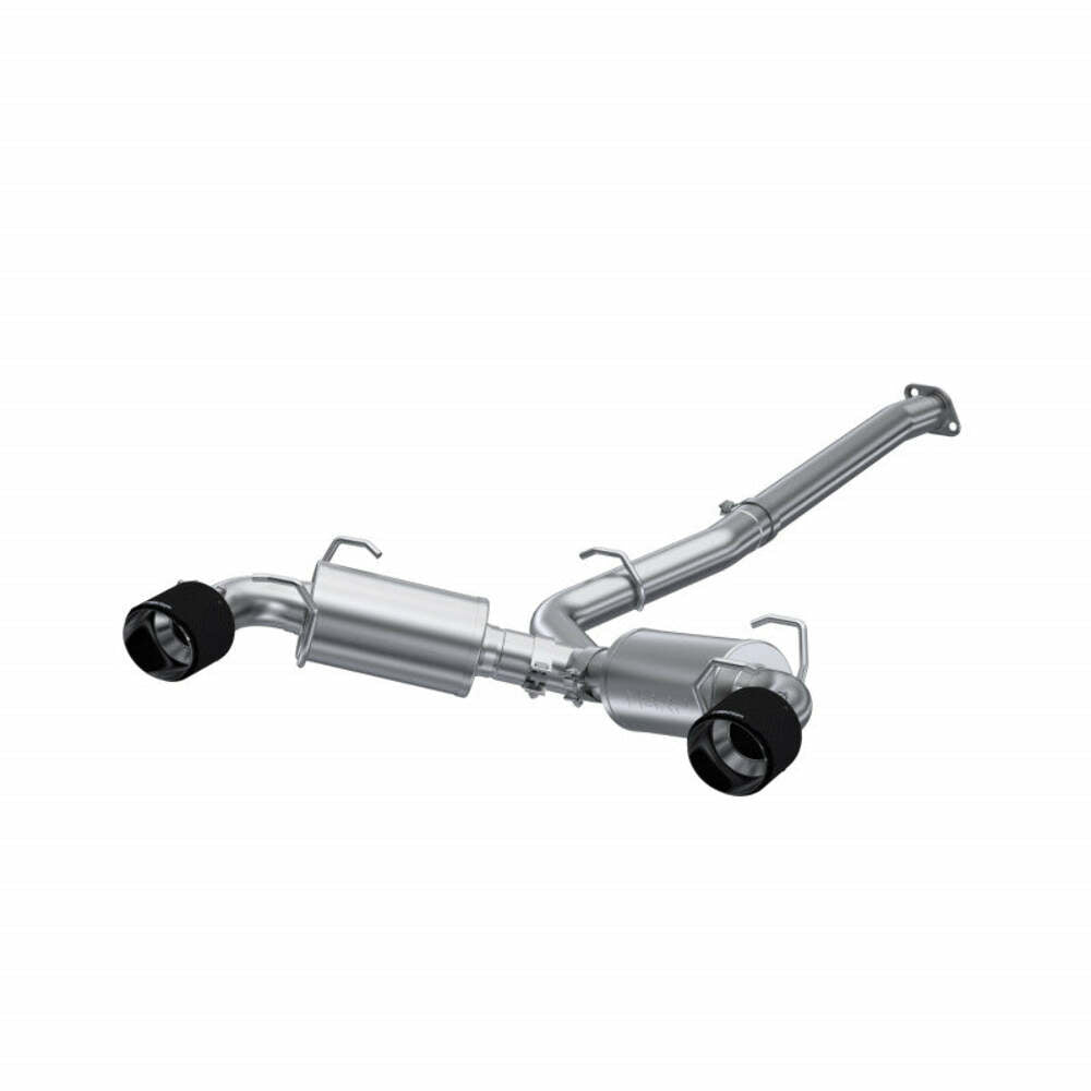 MBRP Exhaust 13-23 Subaru BRZ 17-23 Toyota GR86 and 13-16 Scion FR-S T304 3 Inch Cat-Back Dual Split Rear Side Exit with Carbon Fiber Tips MBRP S48043CF