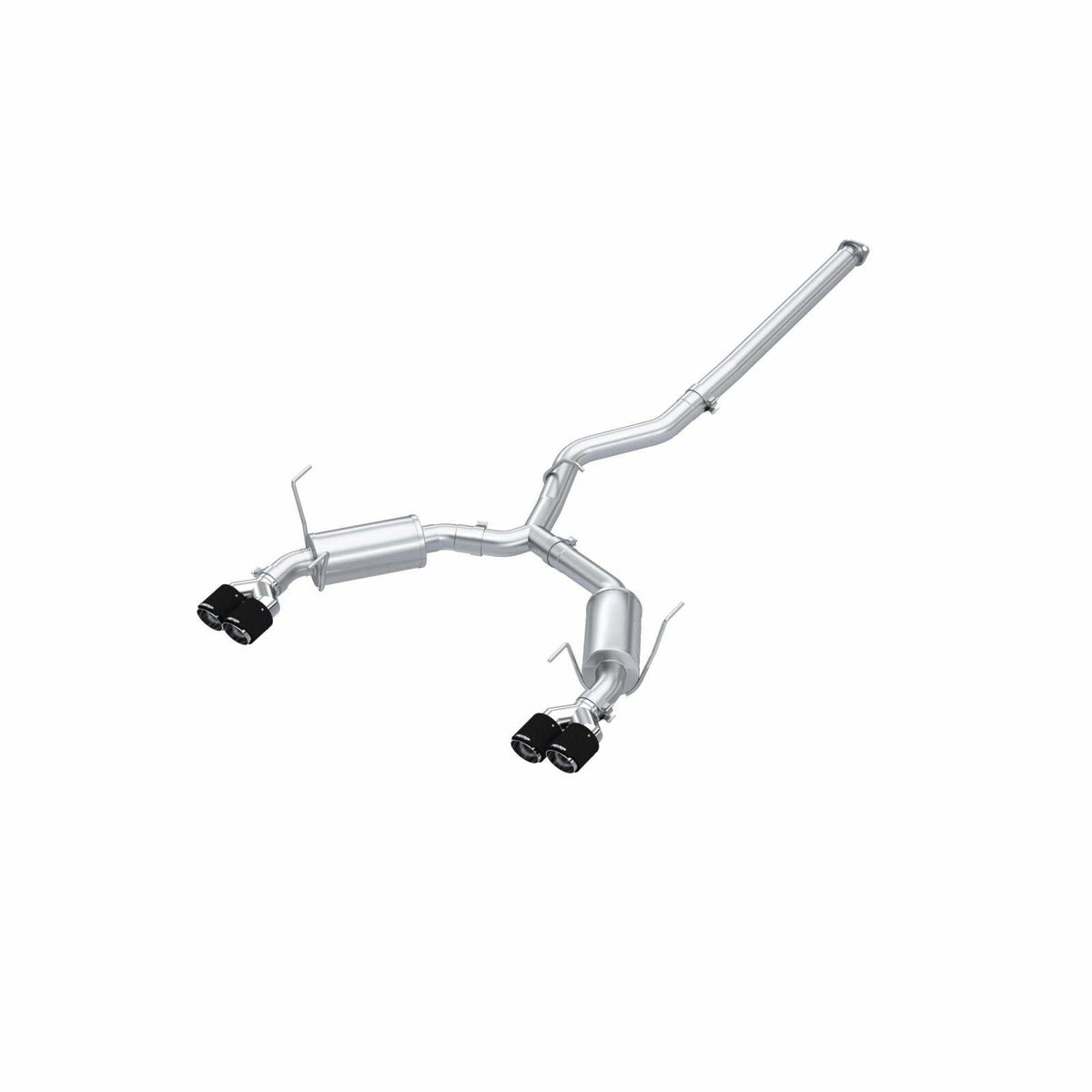 MBRP Exhaust 22-Up Subaru WRX 2.4L T304 Stainless Steel 3 Inch Cat-Back Dual Split Rear Quad Carbon Fiber Tips Street Profile MBRP S48073CF