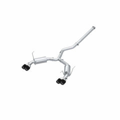 MBRP Exhaust 22-Up Subaru WRX 2.4L T304 Stainless Steel 3 Inch Cat-Back Dual Split Rear Quad Carbon Fiber Tips Street Profile MBRP S48073CF