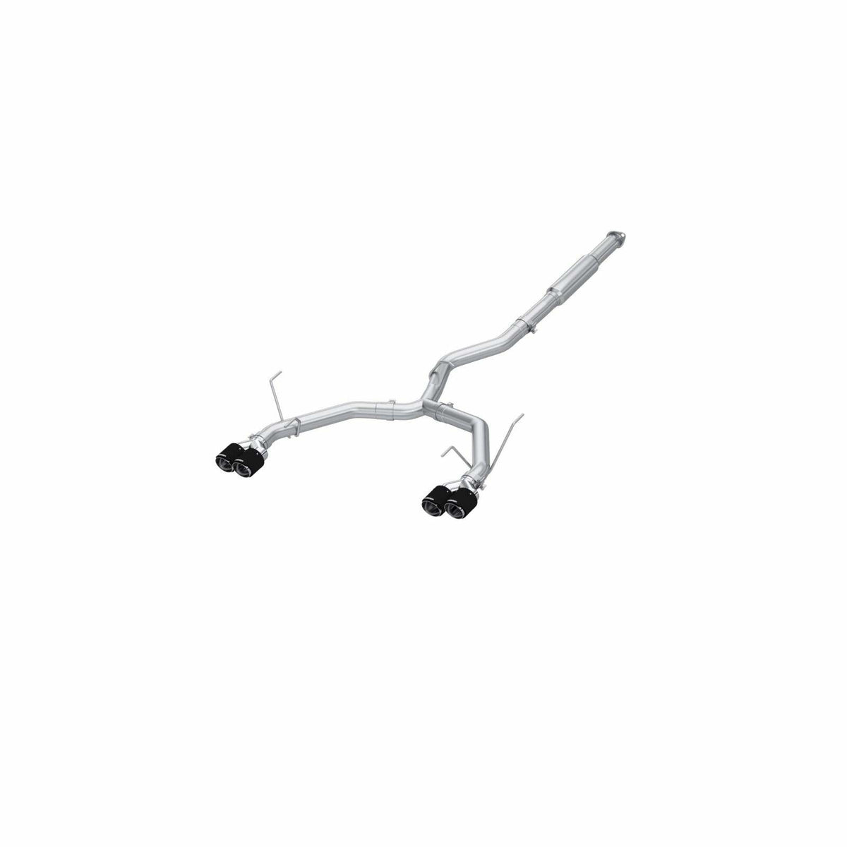 MBRP Exhaust 23-Up Subaru WRX 2.4L T304 Stainless Steel 3 Inch Cat-Back Dual Split Rear Quad Carbon Fiber Tips Race Profile MBRP S48083CF