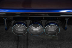 MBRP Exhaust T304 Stainless Steel 3" Cat-Back Triple Center Outlet with Burnt End Tips Active PN. S49023BE