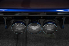 MBRP Exhaust T304 Stainless Steel 3" Cat-Back Triple Center Outlet with Burnt End Tips Active PN. S49023BE