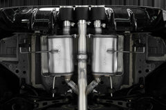 MBRP Exhaust T304 Stainless Steel 3" Cat-Back Triple Center Outlet with Carbon Fiber Tips Active PN. S49023CF