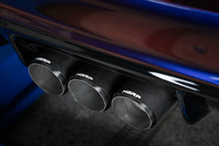 MBRP Exhaust T304 Stainless Steel 3" Cat-Back Triple Center Outlet with Carbon Fiber Tips Active PN. S49023CF