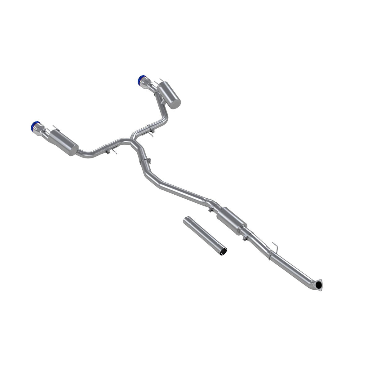 MBRP Exhaust T304 Stainless Steel 3" Cat-Back  2.5"  Dual Split Rear with Burnt End Tips PN. S49033BE