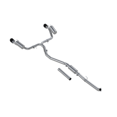 MBRP Exhaust T304 Stainless Steel 3" Cat-Back  2.5" Dual Split Rear with Carbon Fiber Tips PN. S49033CF