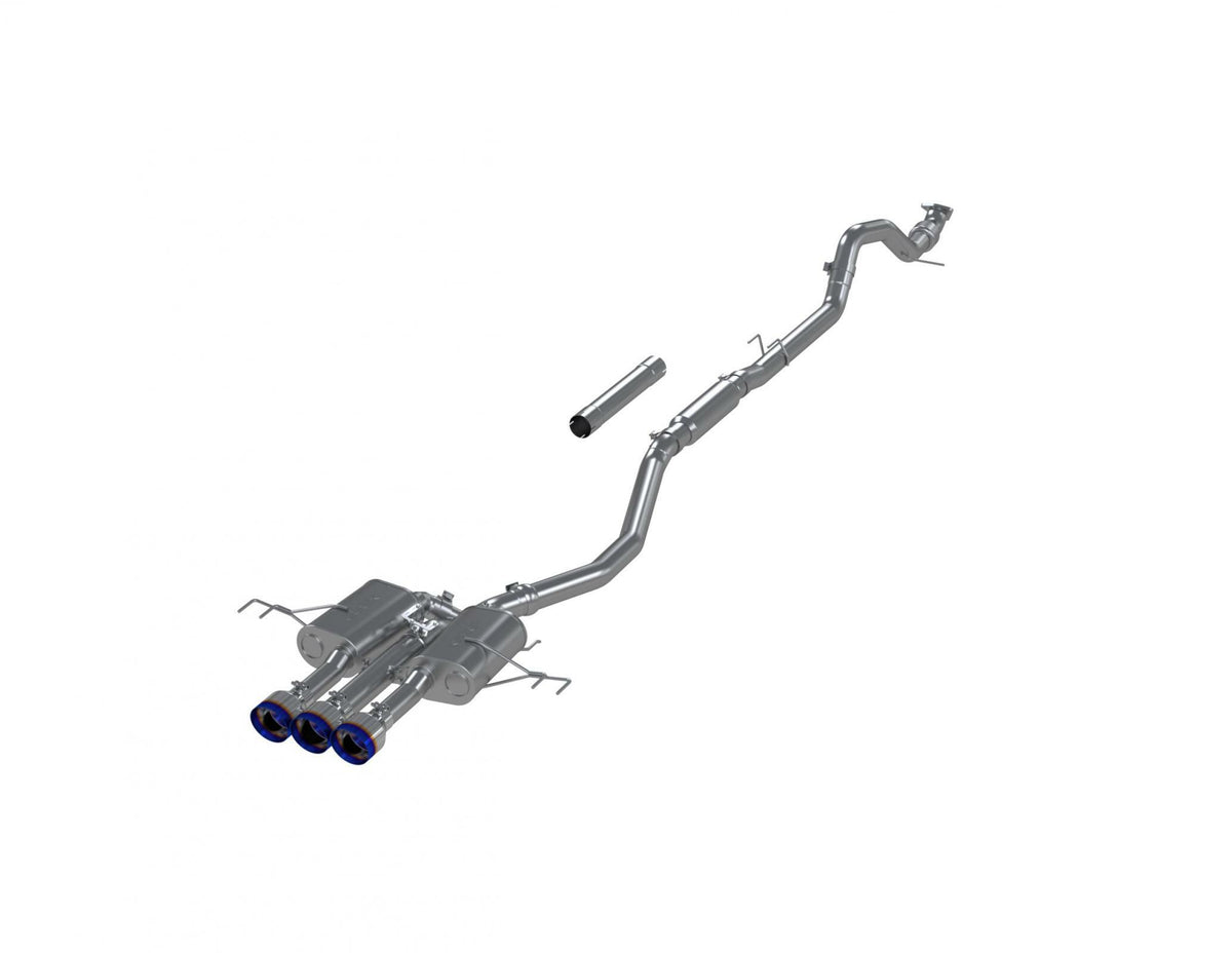 MBRP Exhaust T304 Stainless 3" Cat-Back Triple Center Outlet with Burnt End Tips Active PN. S49043BE