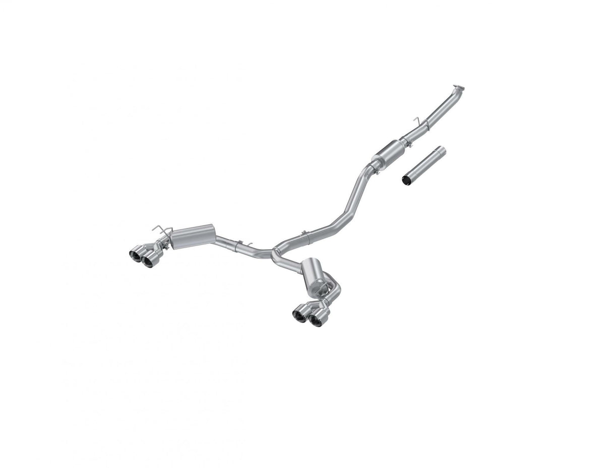 MBRP Exhaust Aluminized Steel 3" Cat-Back 2.5" Dual Split Rear with Quad Tips PN. S4906AL