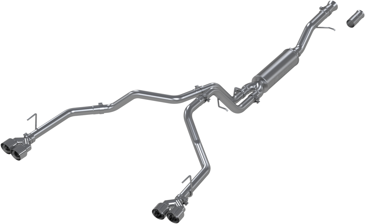 MBRP Exhaust Aluminized Steel 3" Cat-Back 2.5" Dual Split Rear Quad Tips PN. S5057AL