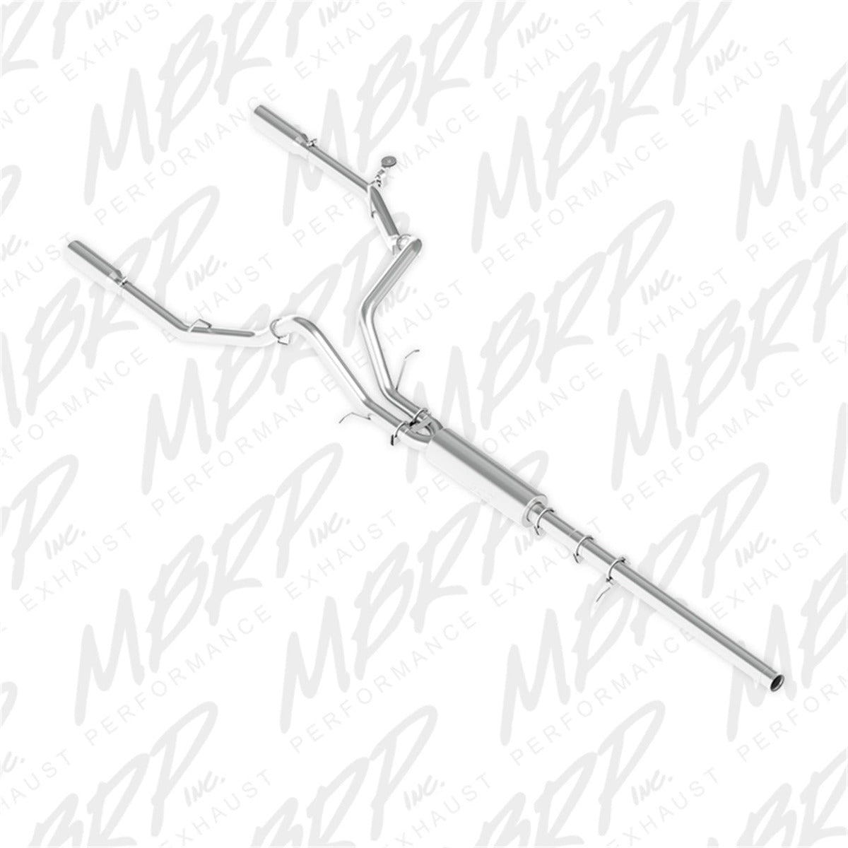 MBRP Exhaust S5084AL 3in. Cat Back; Dual Split Rear; AL