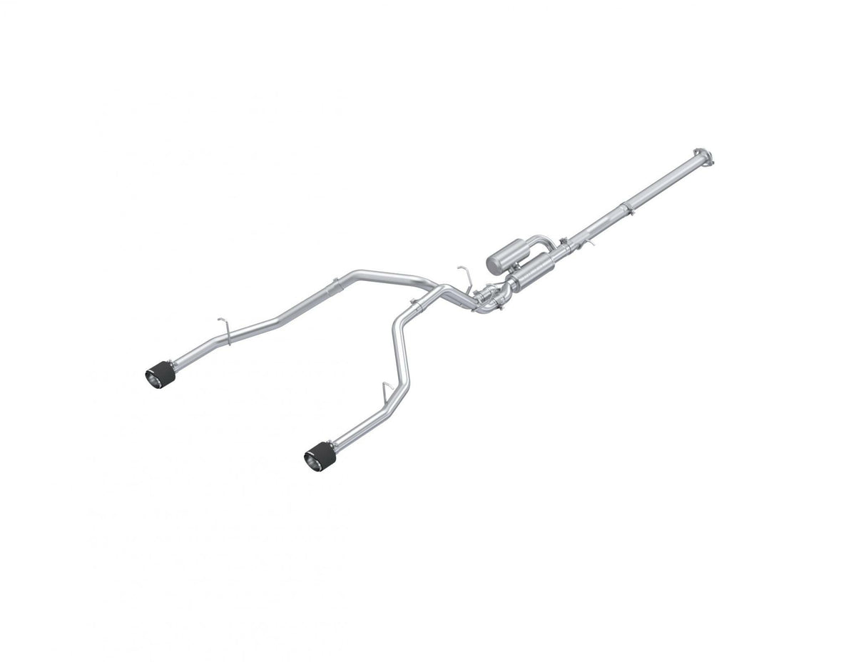 MBRP Exhaust T304 Stainless Steel 3" Cat-Back 2.5" Dual Split Rear with Carbon Fiber Tips PN. S51563CF