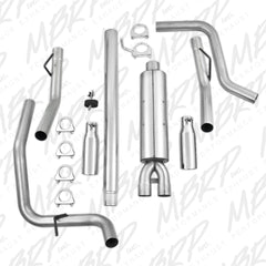 MBRP Exhaust S5204AL 2 1/2in. Cat Back; Dual Split Side; AL