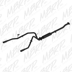 MBRP Exhaust S5240BLK 2 1/2in. Cat Back; Dual Rear; Black Coated