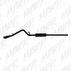 MBRP Exhaust S5326BLK 2 1/2in. Cat Back; Single Exit; Black Coated
