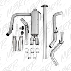 MBRP Exhaust S5328AL 2 1/2in. Cat Back; Dual Split Side; AL