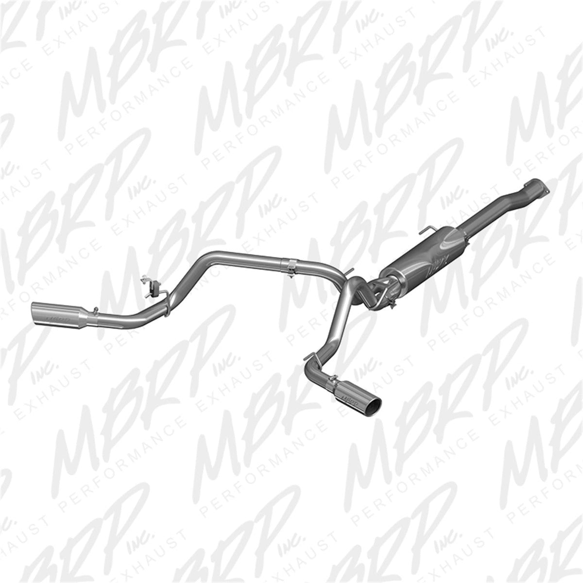 MBRP Exhaust S5340AL 3in. Cat Back; Dual Split Side; AL