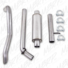 MBRP Exhaust S5514AL 2 1/2in. Off-Road Tail Pipe; Muffler before Axle; AL