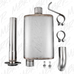 MBRP Exhaust S5522409 2 1/2in. Cat Back; Single; Off-Road; Turn Down; T409