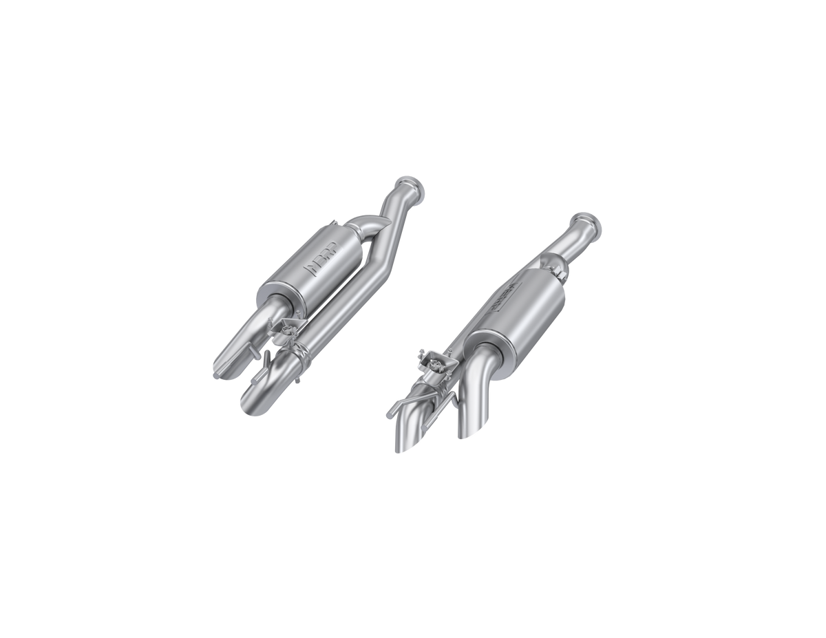 MBRP Exhaust T304 Stainless Steel 2.5" Pre-Axle Cat-Back Dual Split Side Quad Outlet Active PN. S5601304