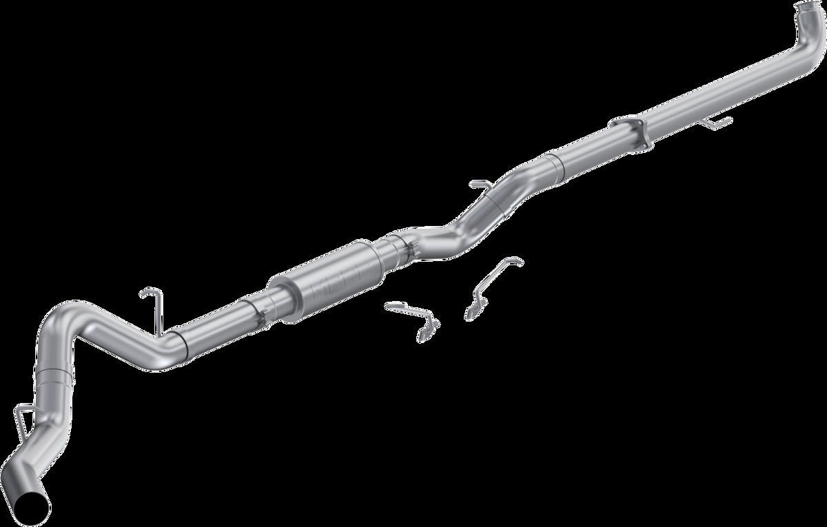 MBRP Exhaust 2001-2004 Chevrolet/GMC Silverado/Sierra 2500/3500 6.6L EC/CC 4 Inch Downpipe-Back Single Side Exit Aluminized Steel MBRP S6005P