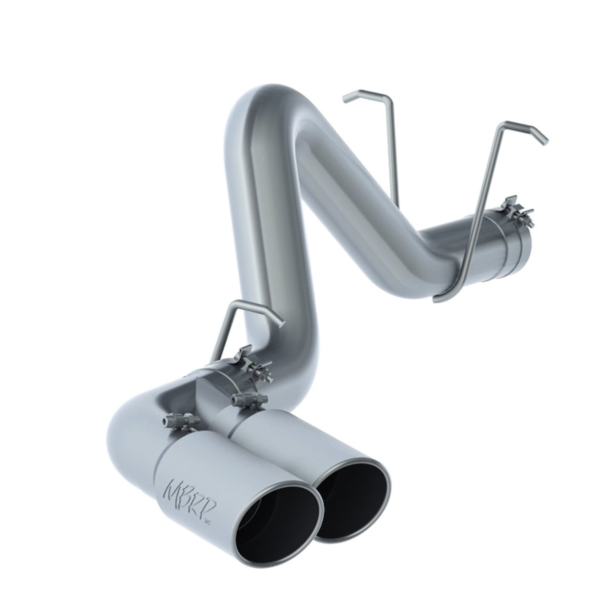 MBRP Exhaust S6033AL 4in. Filter Back; Dual Outlet Single Side; AL