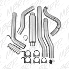 MBRP Exhaust S6150AL 4in. Turbo Back; Single Side Exit (4WD only); AL