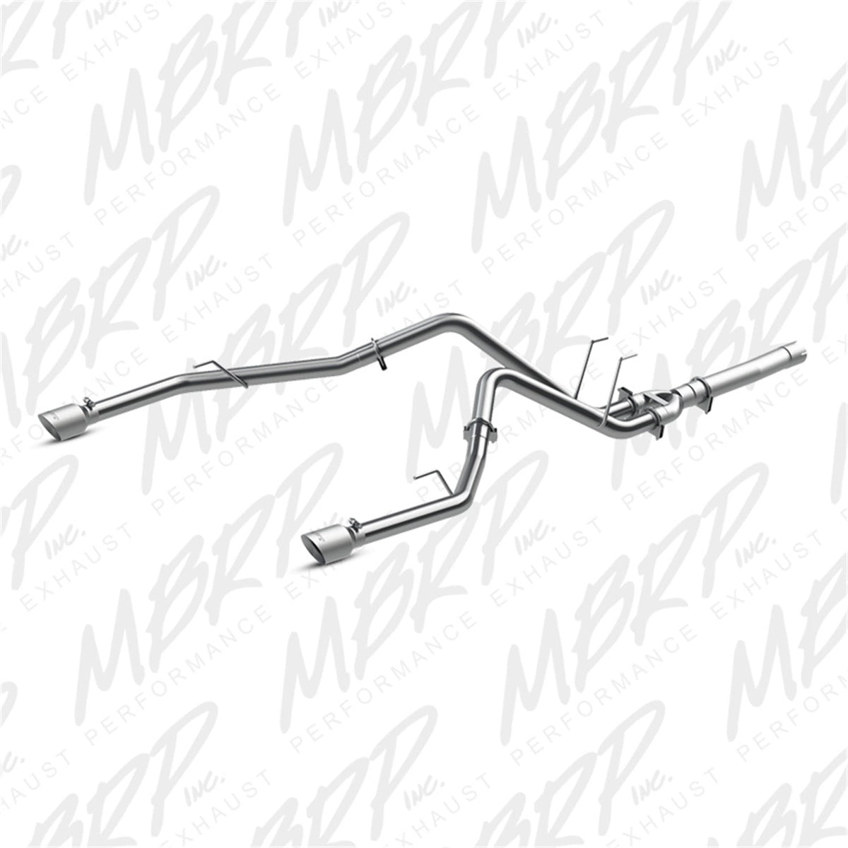MBRP Exhaust S6171AL 2 1/2in. Filter Back; Dual Split Rear; AL