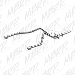 MBRP Exhaust S6171AL 2 1/2in. Filter Back; Dual Split Rear; AL