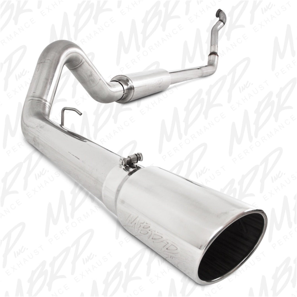 MBRP Exhaust S6218409 4in. Turbo Back; Single Side Exit; (Aluminized 3in. downpipe); T409