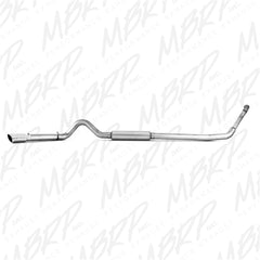 MBRP Exhaust S6218AL 4in. Turbo Back; Single Side Exit; (Aluminized 3in. downpipe); AL