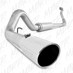 MBRP Exhaust S6218AL 4in. Turbo Back; Single Side Exit; (Aluminized 3in. downpipe); AL