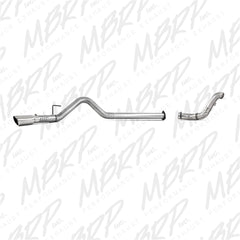 MBRP Exhaust S6284AL 4in. Filter Back; Single Side Exit; AL+Down Pipe